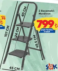 3 BASAMAKLI MERDİVEN fiyat ve kampanya bilgisi